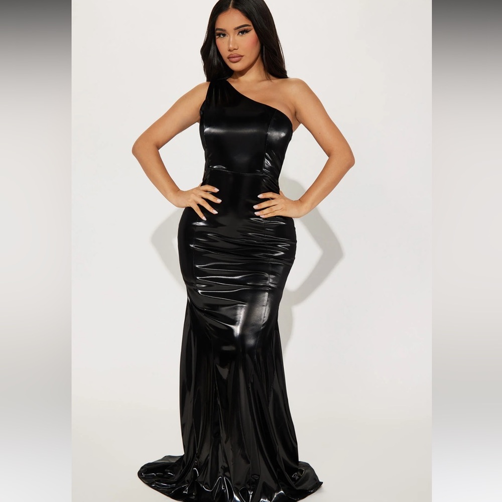 Fashion nova. Trinity latex maxi dress. BRAND NEW WITH TAGS. Size medium